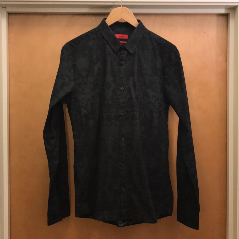 Hugo Boss Extra Slim Fit Black Shirt